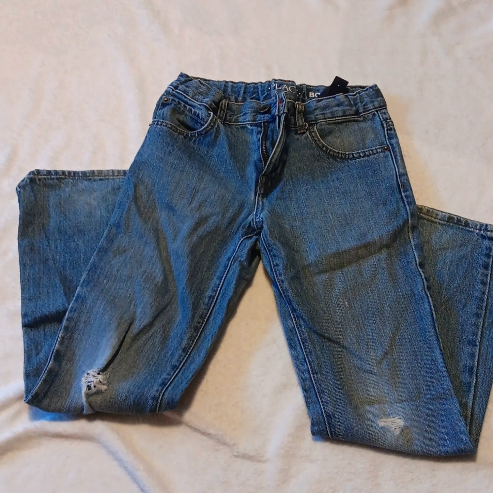 Place Boys bootcut distressed jeans with holes size 10